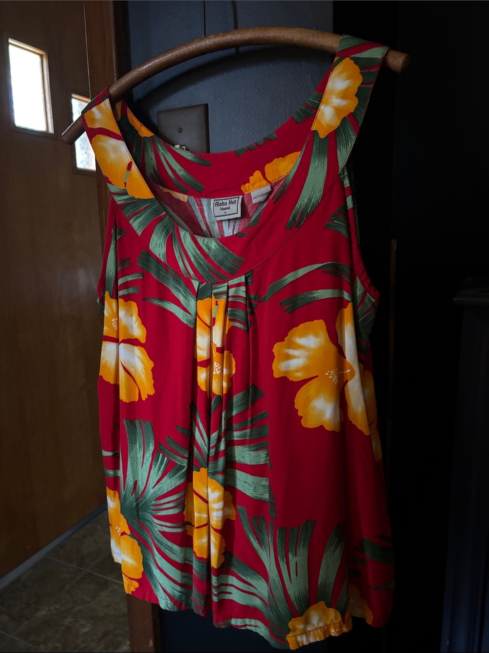 Aloha Hut Red Floral Tank Top